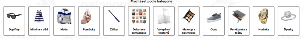 kategorie výrobků na wish.com